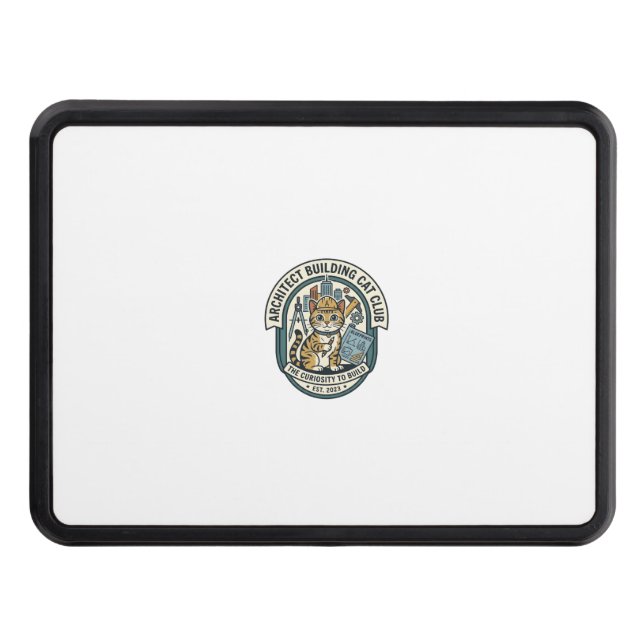 Architect Building Cat Cat Graphic Tee Art - Archi Hitch Cover (Front)