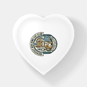 Architect Building Cat Cat Graphic Tee Art - Archi Paperweight