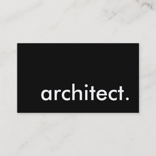 architect business card