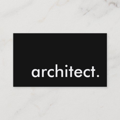 architect. business card templates
