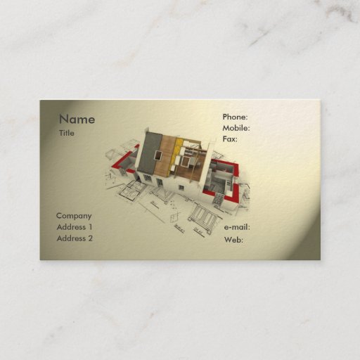 Customizable Architect Business Card