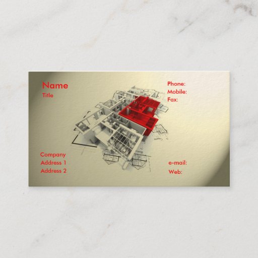 Customizable Architect Business Card