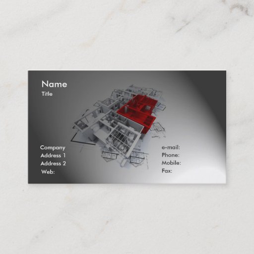 Customizable Architect Business Card