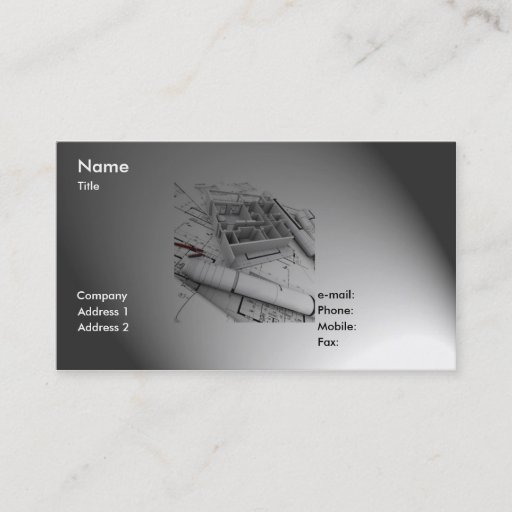 Customizable Architect Business Card