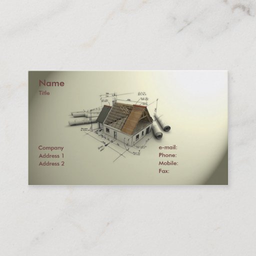 Customizable Architect Business Card