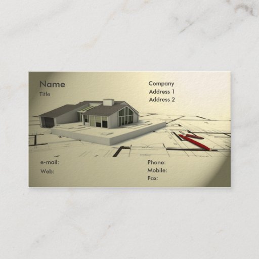 Customizable Architect Business Card