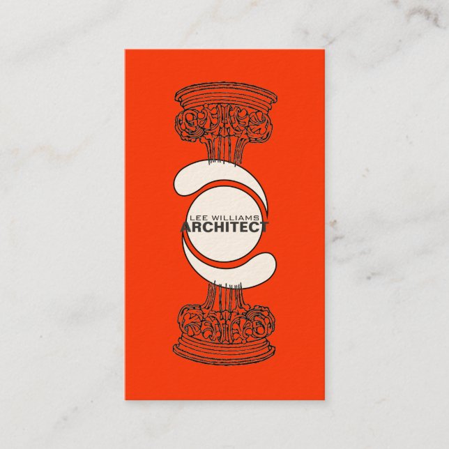 Architect Business Card (Red Version) (Front)