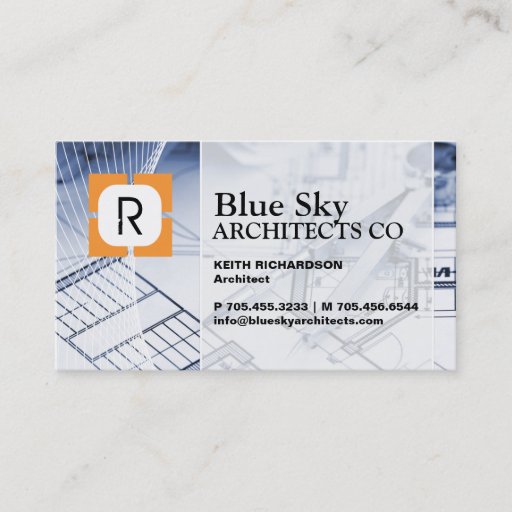 Customizable ARCHITECT COMPANY BUSINESS CARD