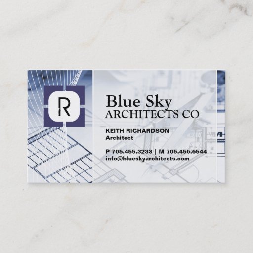 Customizable ARCHITECT COMPANY BUSINESS CARD