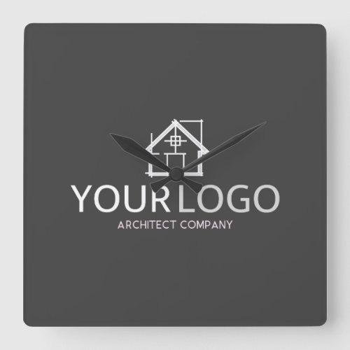 Architect Company Startup Business Brand Logo  Square Wall Clock