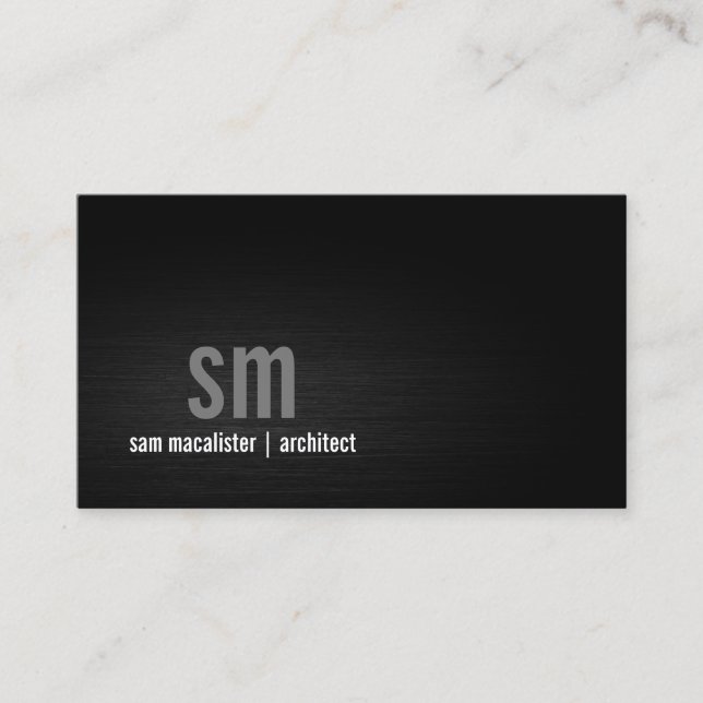 Architect Construction Building Monogram  Business Card (Front)