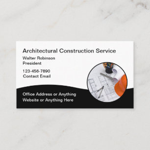 Architect Construction Services Business Cards