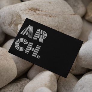 Architect Custom Add Your Logo Black And White Business Card