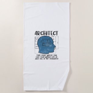 Architect Definition Beach Towel
