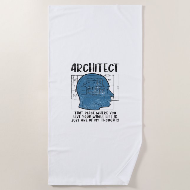 Architect Definition Beach Towel (Front)
