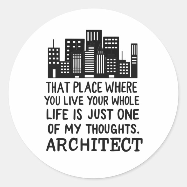 Architect Definition Classic Round Sticker (Front)