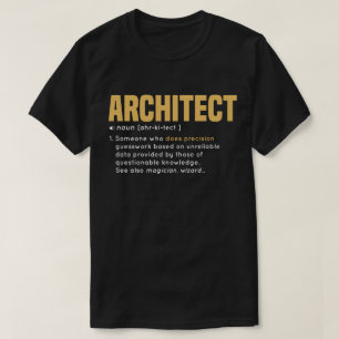 ARCHITECT Definition Cool Gift with yellow color T-Shirt