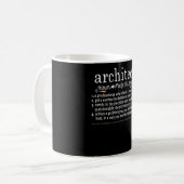 Architect Definition Funny Architecture Lover Coffee Mug (Front Left)