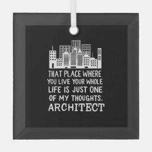 Architect Definition Glass Ornament