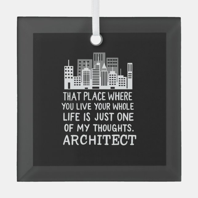 Architect Definition Glass Ornament (Front)