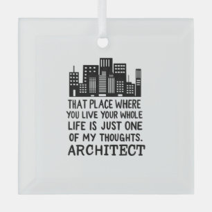 Architect Definition  Glass Ornament