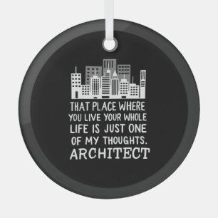 Architect Definition Glass Ornament