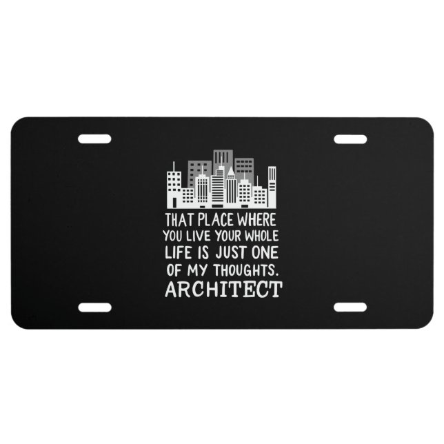 Architect Definition License Plate (Front)