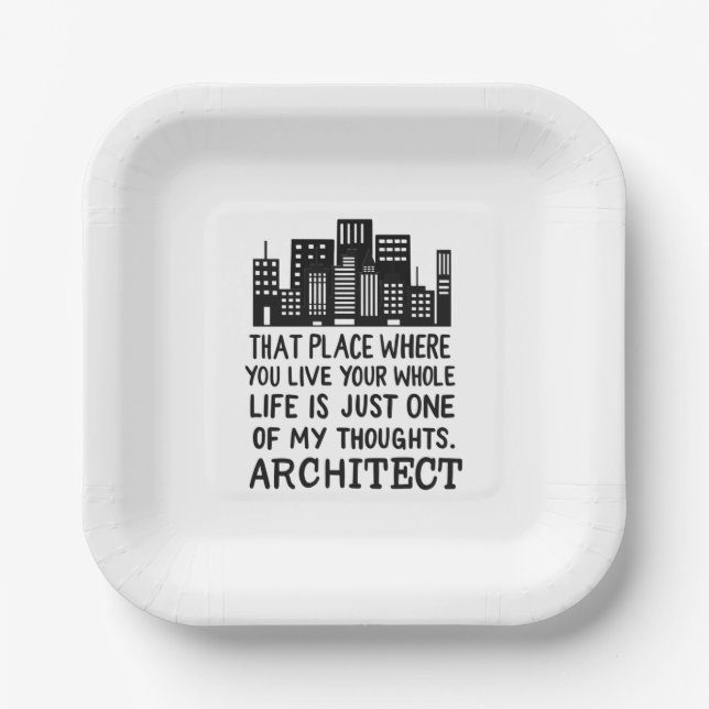 Architect Definition Paper Plates (Front)