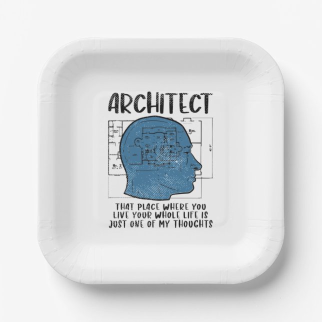 Architect Definition Paper Plates (Front)