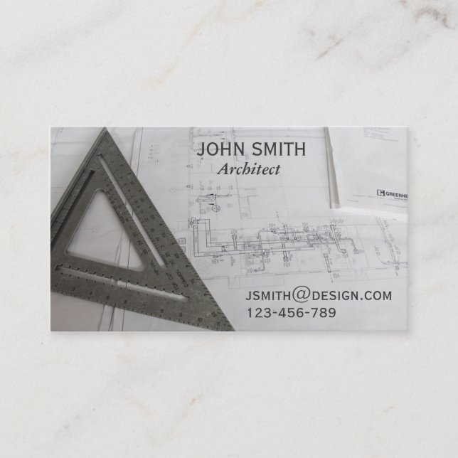 Architect design freelance designer business card (Front)