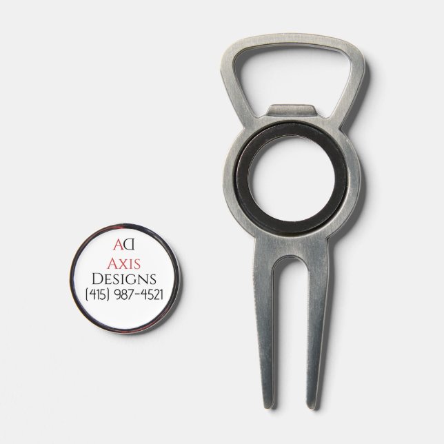 Architect Divot Tool Bottle Opener with Marker (Front (Open))
