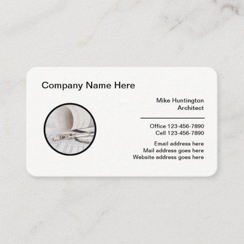 Architect Drafting Logo Theme  Business Card