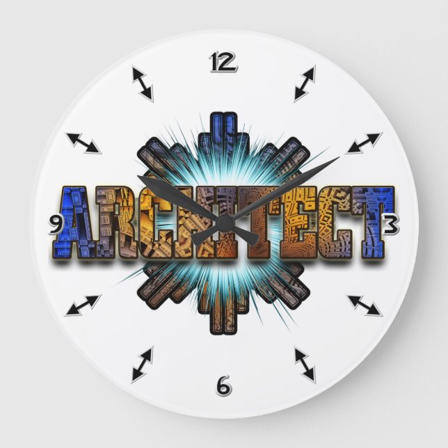 Architect DTW Architects Merch Large Clock (Front)