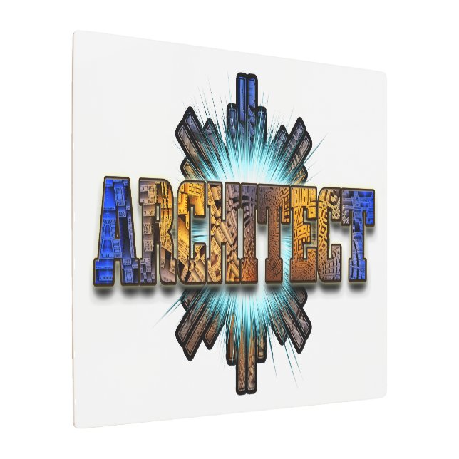 Architect DTW Architects Merch Metal Print (Angled)
