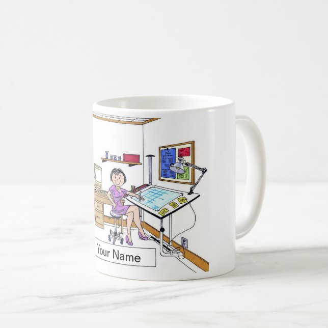 Architect - Engineer, Female Coffee Mug (Front Right)
