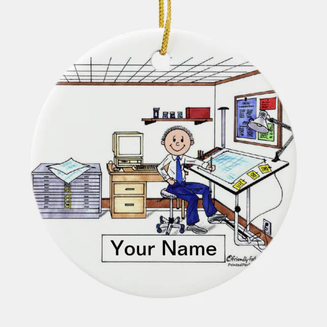 Architect/Engineer - Male Ceramic Ornament | Zazzle