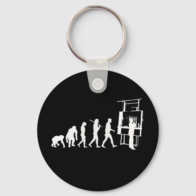 Architect Evolution of Architecture Draftsman Keychain (Front)