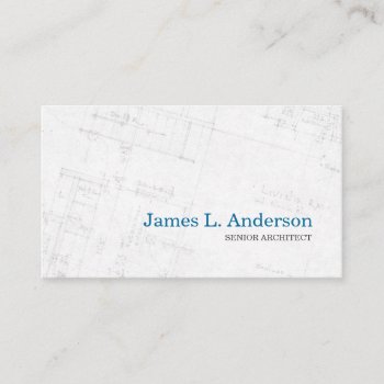 Architect - Floor Plan Business Card by BluePlanet at Zazzle
