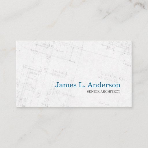 Customizable Architect - Floor Plan business card