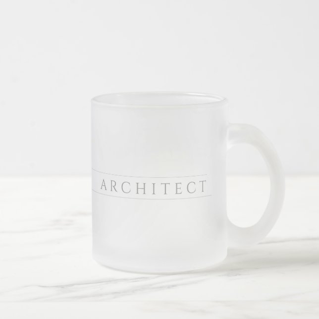 ARCHITECT Frosted Glass Mug / Gray (Right)
