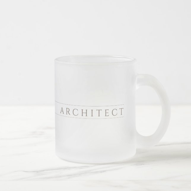ARCHITECT Frosted Glass Mug / Sepia (Right)