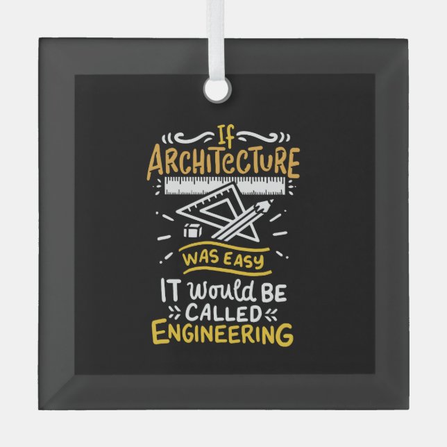 Architect Gifts Glass Ornament (Front)