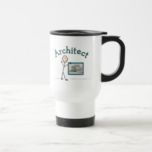Architect Gifts--Stick Person Design Travel Mug