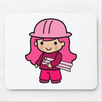 Architect Girl Mouse Pad