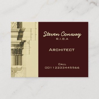 Architect ~ Gothic Architecture Design Business Card by VintageFactory at Zazzle