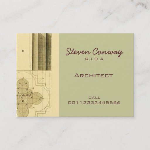 Customizable Architect ~ Gothic Architecture Design Business Card Template