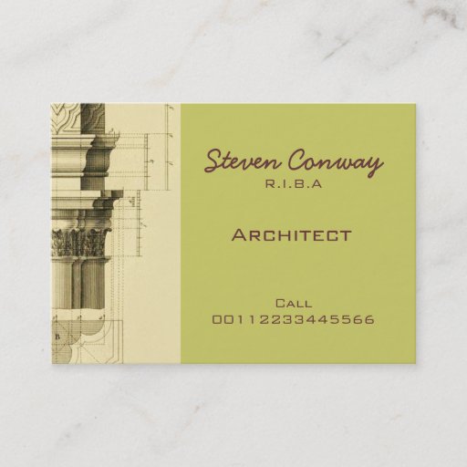 Customizable Architect ~ Gothic Architecture Design Business Cards