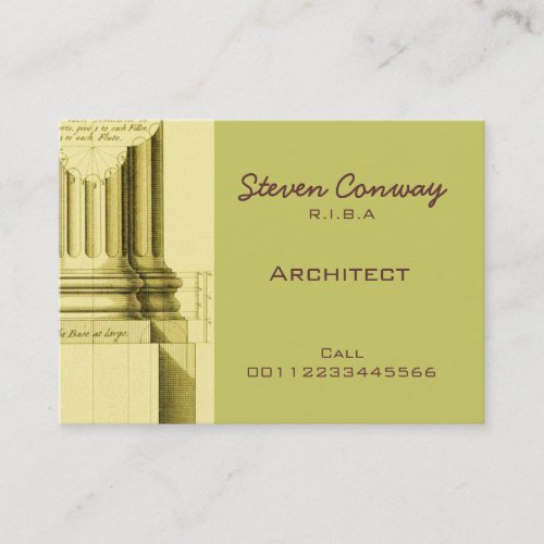 Architect ~ Gothic Architecture Design Business Card Template