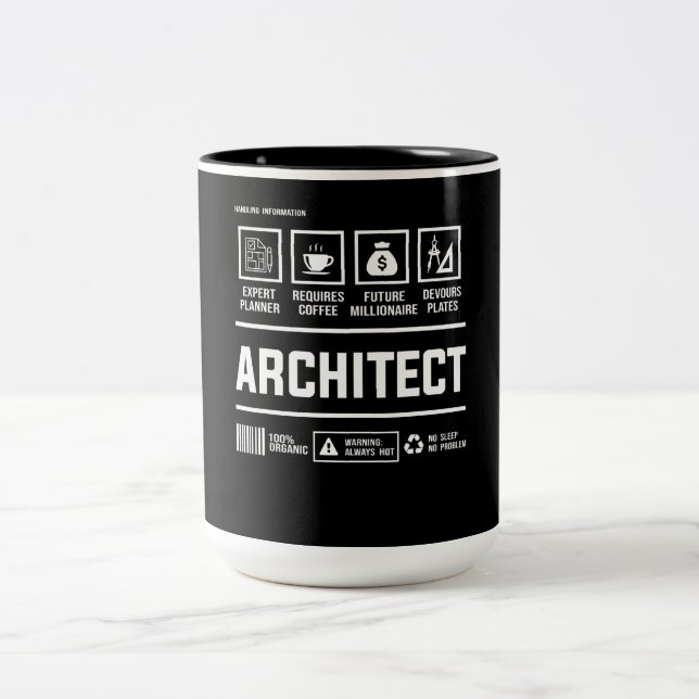 Architect Handling Inmation Architecture Mens Gift Two-Tone Coffee Mug (Center)