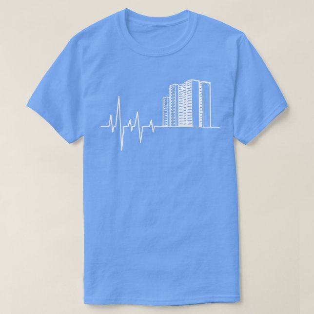 Architect Heartbeat Houses T-Shirt (Design Front)